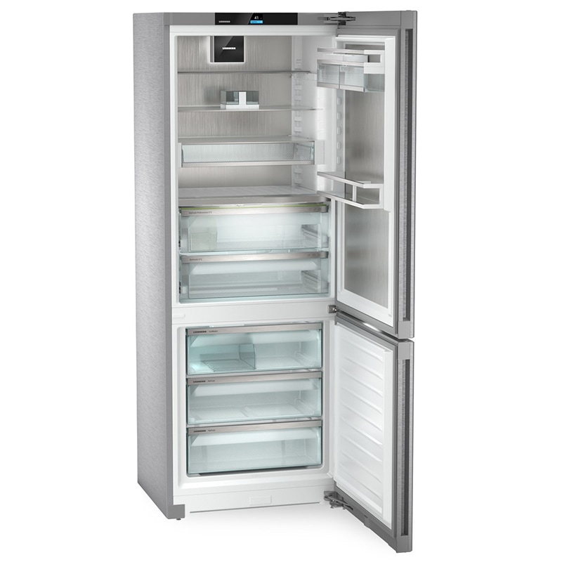 Liebherr Peak 30 in. 16.8 cu. ft. Smart Counter Depth Bottom Freezer Refrigerator with Internal Water Dispenser - Stainless Steel, , hires