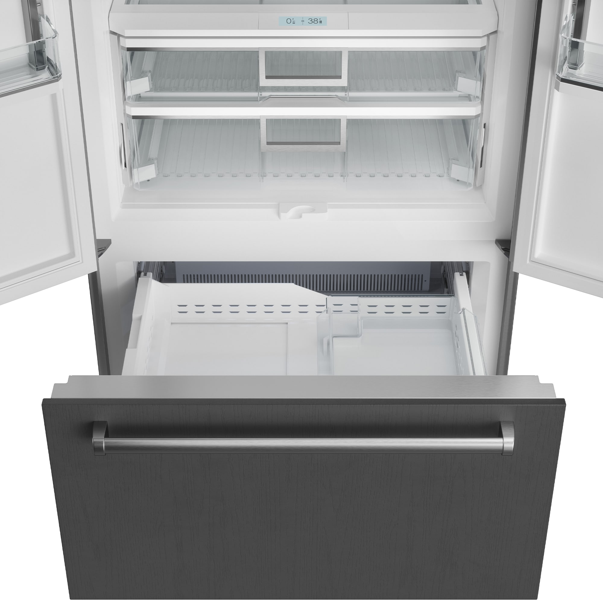 Sub-Zero Classic Series 36 in. Built-In 20.5 cu. ft. Smart French Door Refrigerator with Tubular Handles- Stainless Steel, , hires