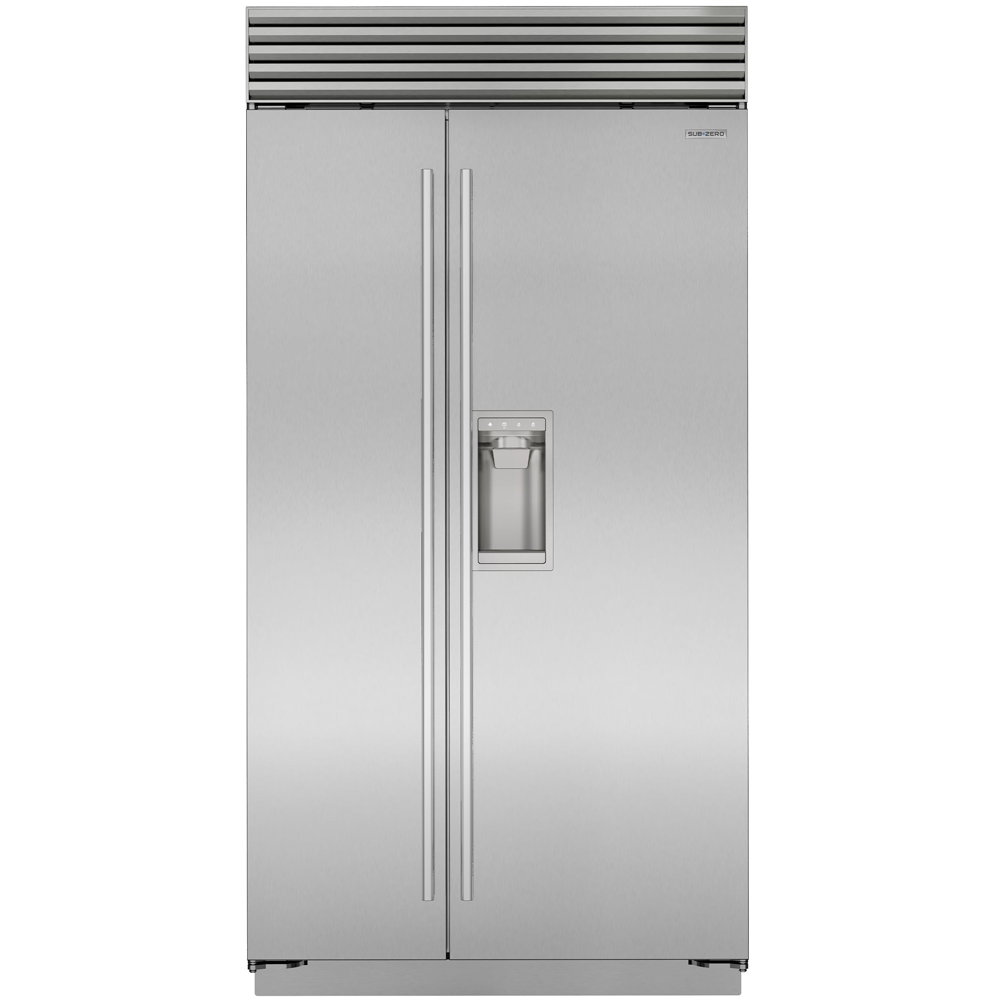 Sub-Zero Classic 42 in. 24.0 cu. ft. Built-In Smart Side-by-Side Refrigerator with Tubular Handles, External Filtered Ice & Water Dispenser - Stainless Steel, , hires
