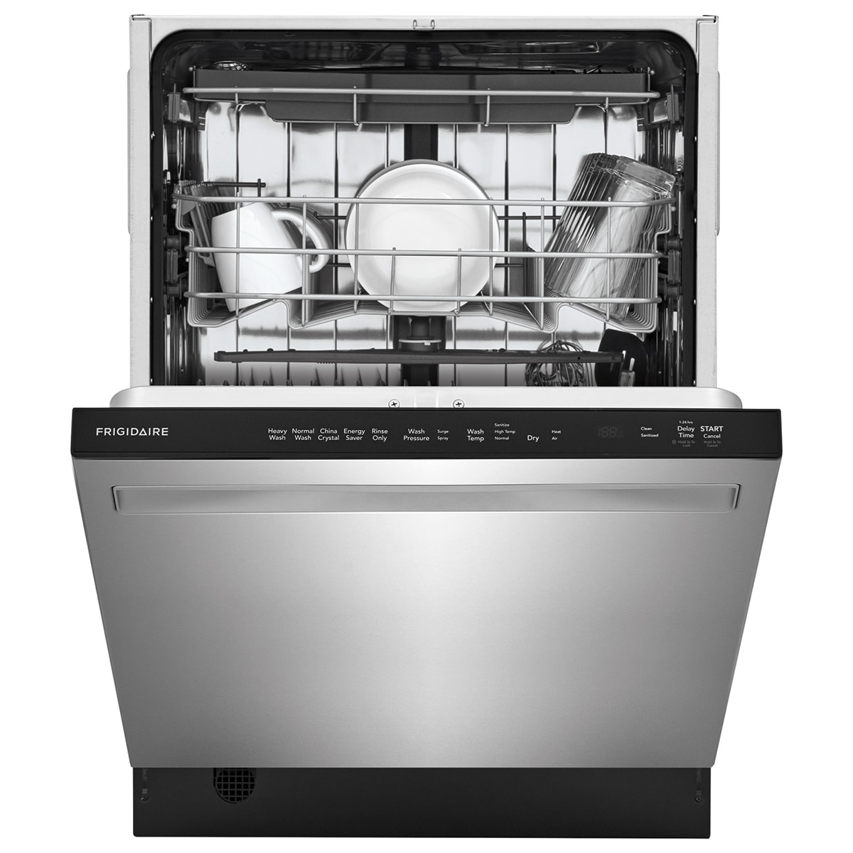 Frigidaire 24 in. Top Control Dishwasher with 49 dBa Sound Level, 3rd-Rack, EvenDry & Pocket - Stainless Steel, , hires