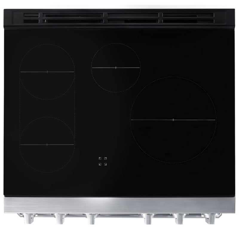 Dacor 30 in. 6.3 cu. ft. Smart Air Fry Dual Convection Electric Range with 3 Induction Burners Silver Stainless, , hires