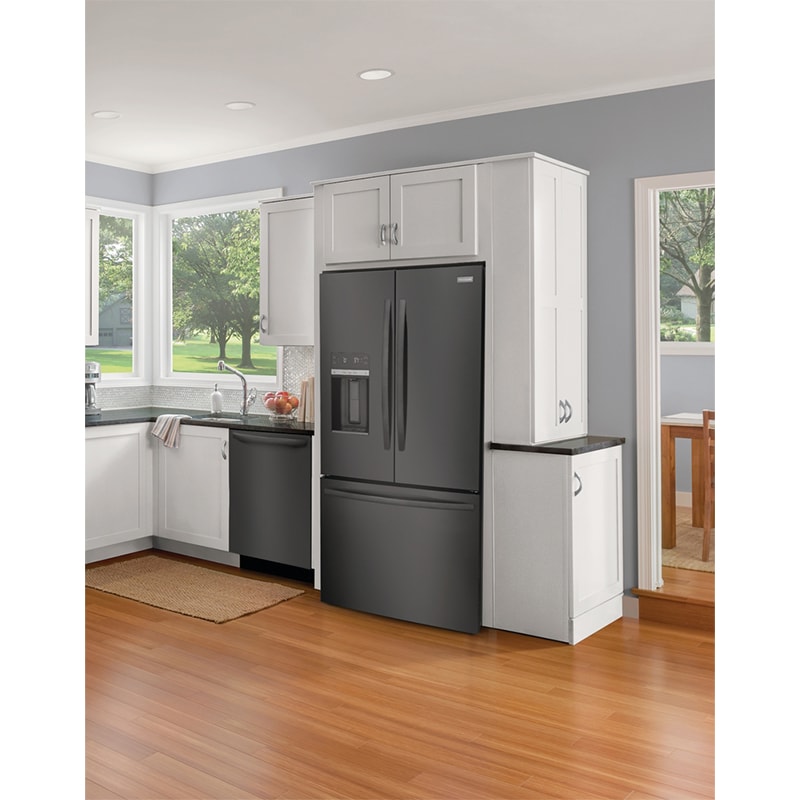Frigidaire 36 in. 27.8 cu. ft. French Door Refrigerator with Ice & Water Dispenser - Black Stainless, Black Stainless, hires