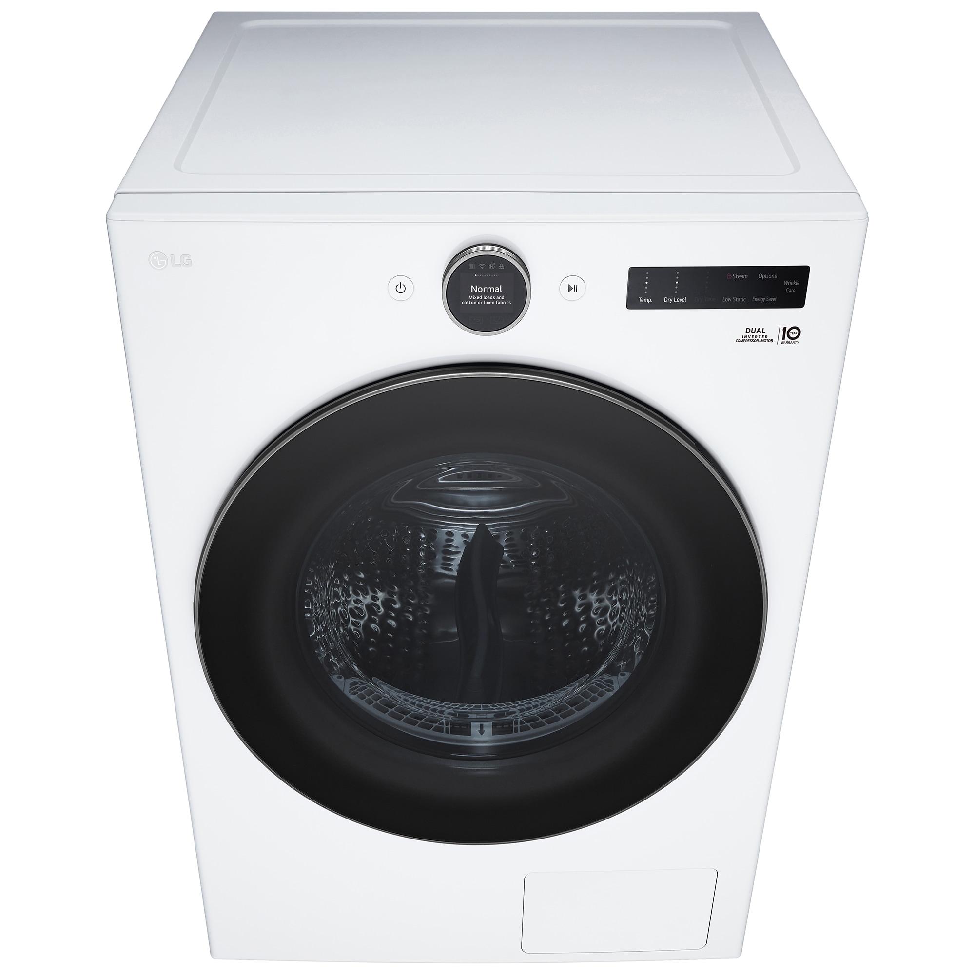 LG 27 in. 7.8 cu. ft. Smart Stackable Ventless Electric Dryer with Heat Pump & Sensor Dry - White, , hires