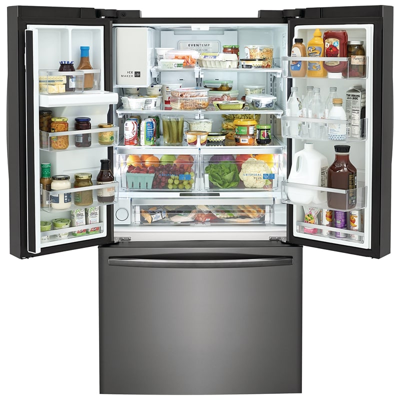 Frigidaire Gallery 36 in. 27.8 cu. ft. French Door Refrigerator with Ice & Water Dispenser - Smudge-Proof Black SS, Smudge-Proof Black SS, hires