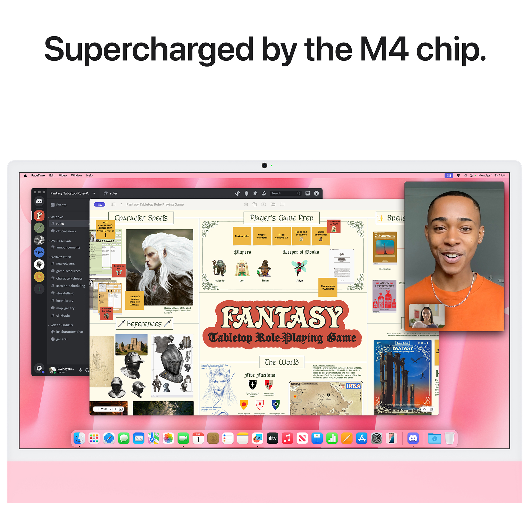Apple iMac 24 in. (2024) with Apple M4 8-Core CPU, 8-Core GPU, 16 GB RAM, 256 GB SSD & Mac OS - Pink, Pink, hires