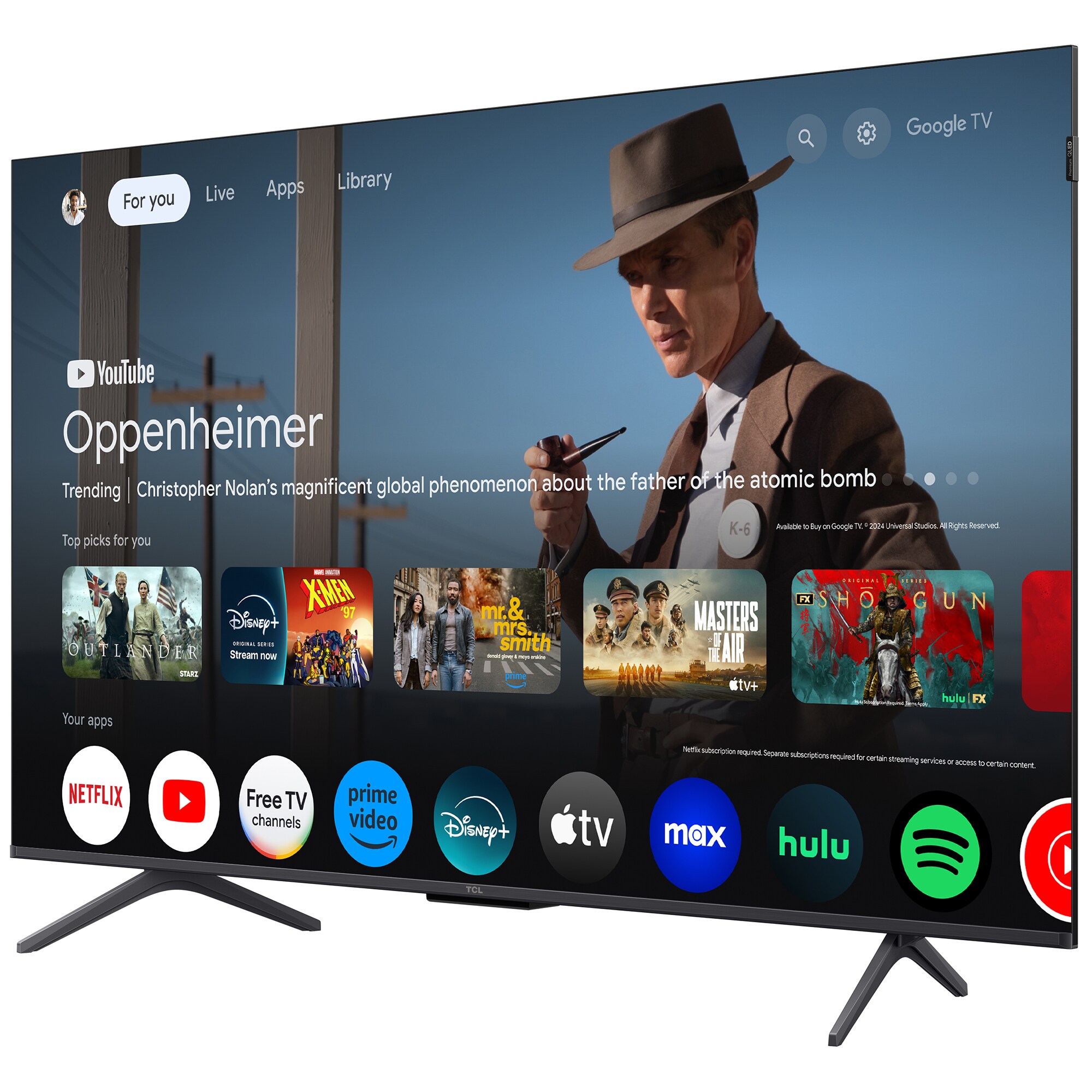 TCL - 50" Class Q-Series QLED 4K UHD Smart Google TV, , hires