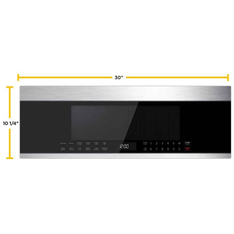 XO 30 in. 1.2 cu. ft. 1000W Low Profile Over-the-Range Microwave with 400 CFM & Sensor Cooking - Stainless Steel, , hires
