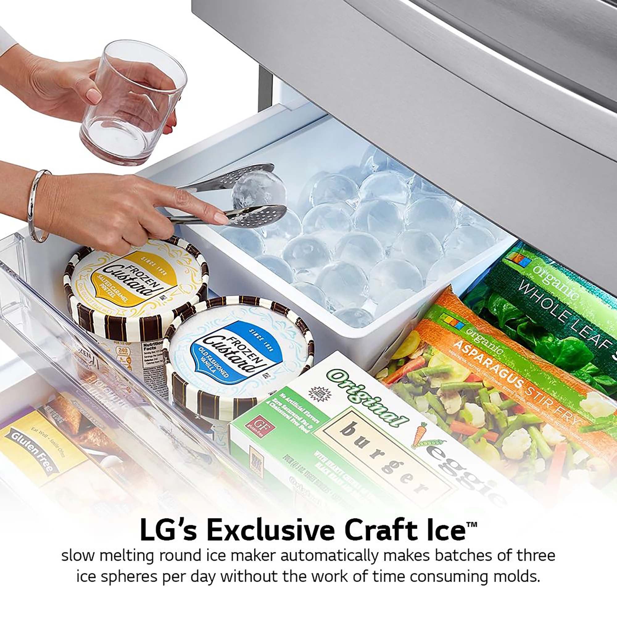 LG InstaView 36 in. 29.5 cu. ft. Smart 4-Door French Door Refrigerator with Ice & Water Dispenser - PrintProof Stainless Steel, PrintProof Stainless Steel, hires