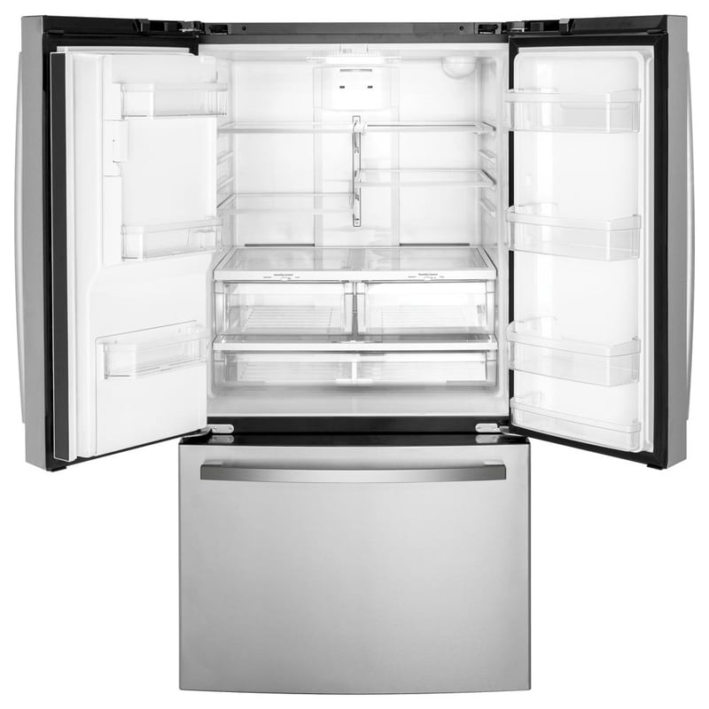 GE 36 in. 25.6 cu. ft. French Door Refrigerator with Ice & Water Dispenser - Fingerprint Resistant Stainless, Fingerprint Resistant Stainless, hires