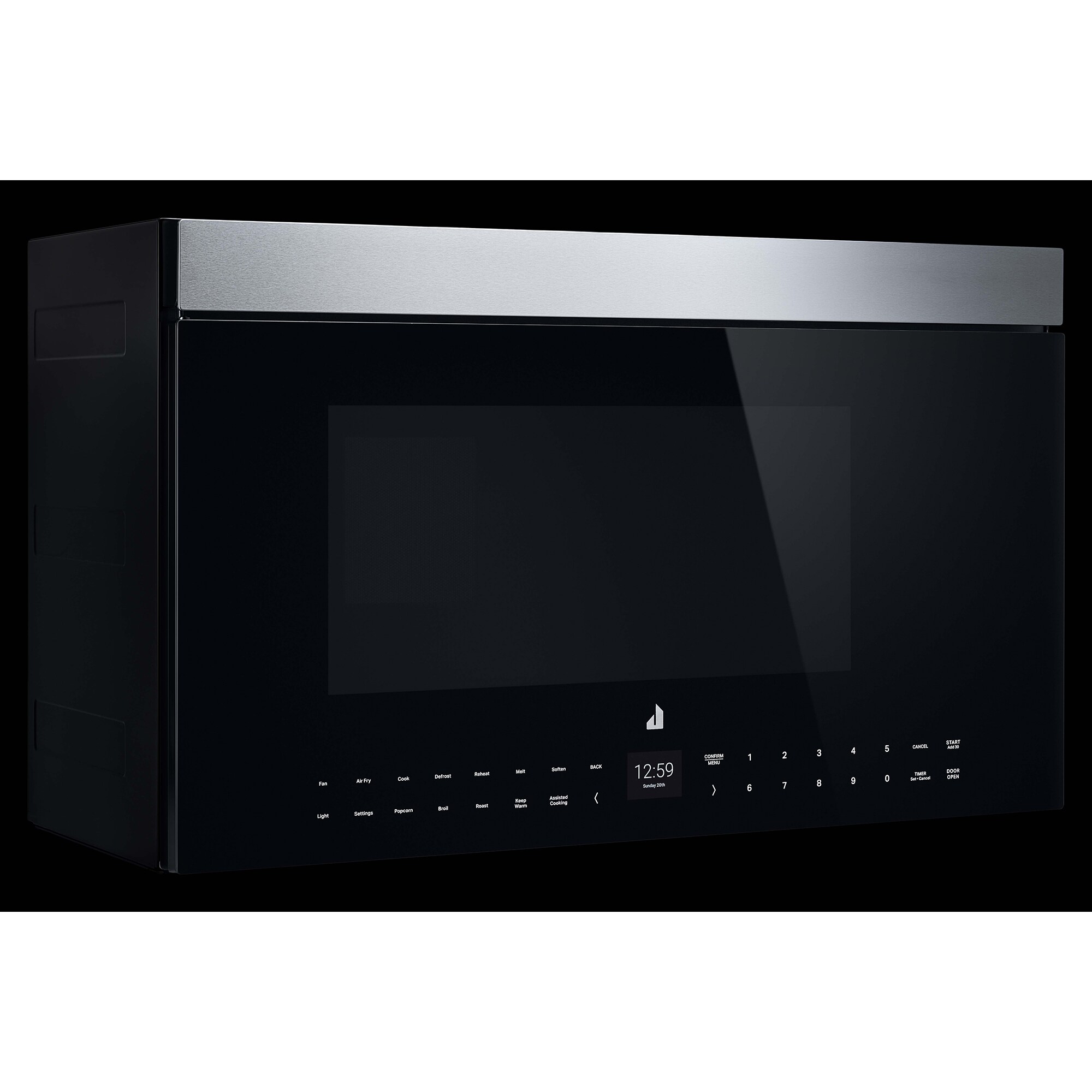 JennAir 30 in. 1.1 cu. ft. 1000W Smart Over-the-Range Microwave with 400 CFM, Convection & Sensor Cooking - Floating Glass Black, , hires