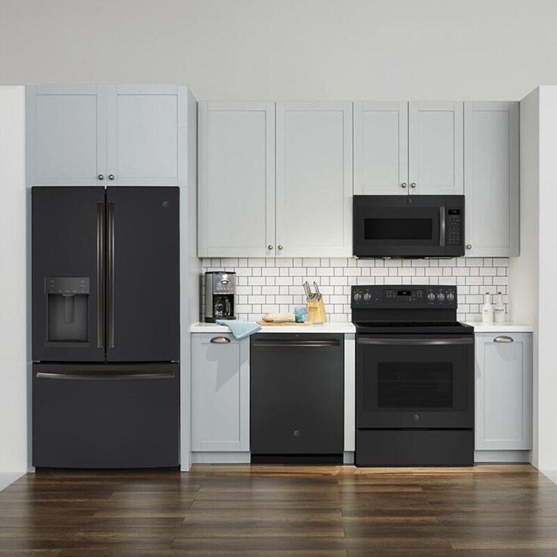 GE 30 in. 1.9 cu. ft. 1000W Over-the-Range Microwave with 400 CFM & Sensor Cooking - Black Slate, Black Slate, hires