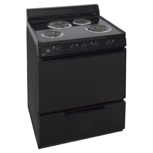 Premier 30 in. 3.9 cu. ft. Electric Range with Coil Burners - Black, Black, hires