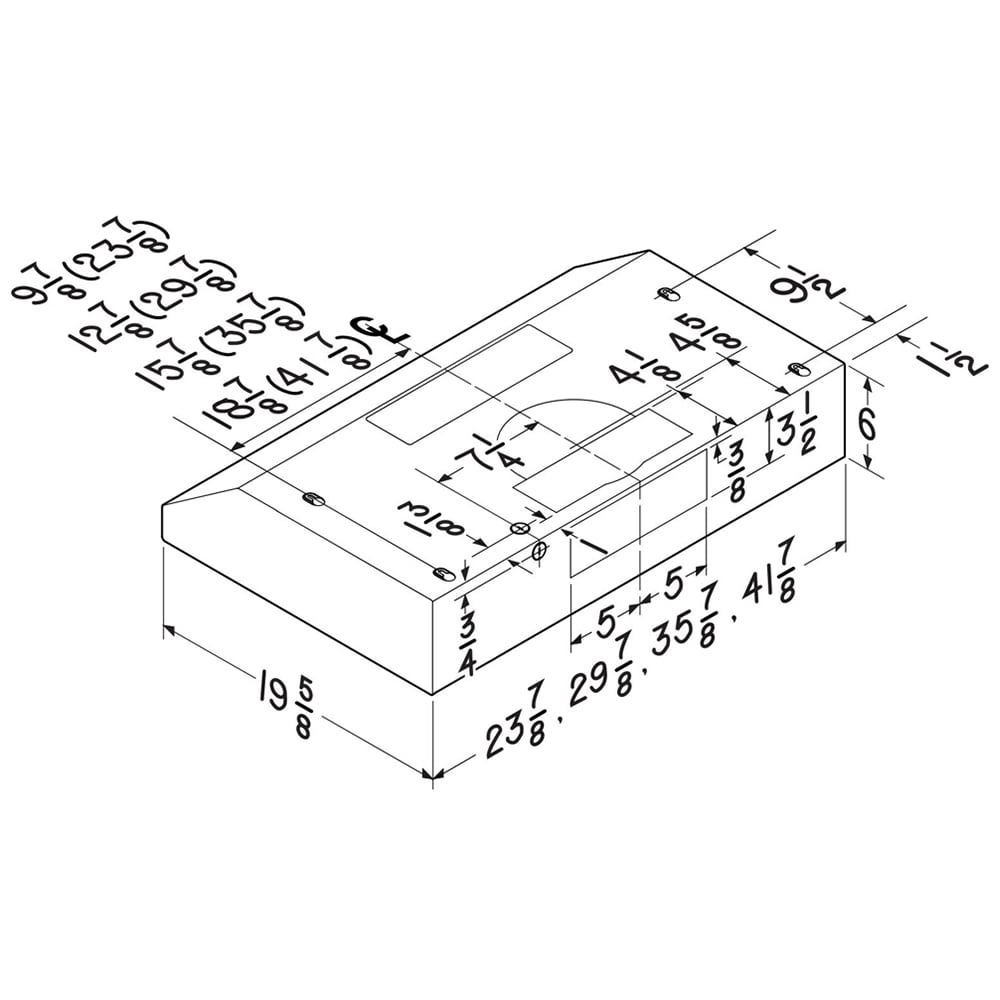 Broan Glacier BCSD1 Series 36 in. Convertible Standard Style Range Hood with 300 CFM, 2 Fan Speeds & 2 Halogen Lights - White, , hires
