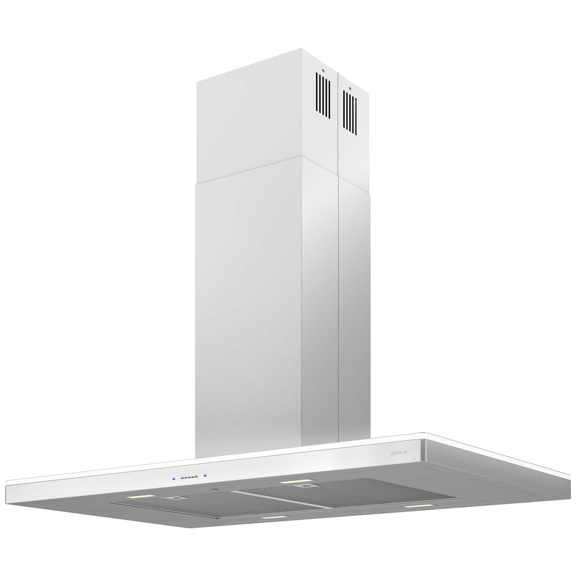 Zephyr Luce Series 42 in. Convertible Chimney Style Range Hood with 600 CFM, 5 Fan Speeds & 4 LED Lights - Stainless Steel, , hires