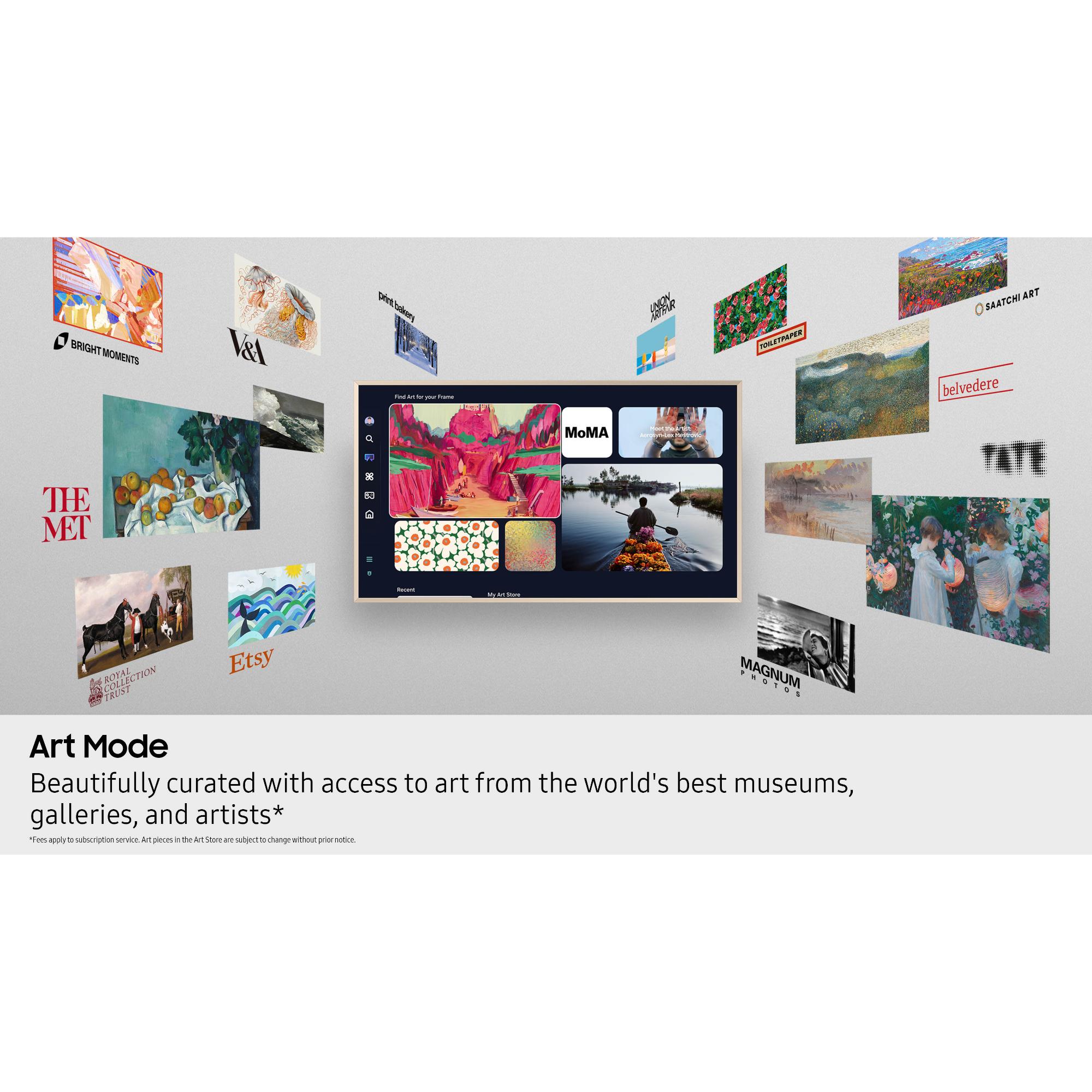 Samsung - 43" Class The Frame LS03FA QLED 4K UHD Samsung Vision AI Smart TV, , hires