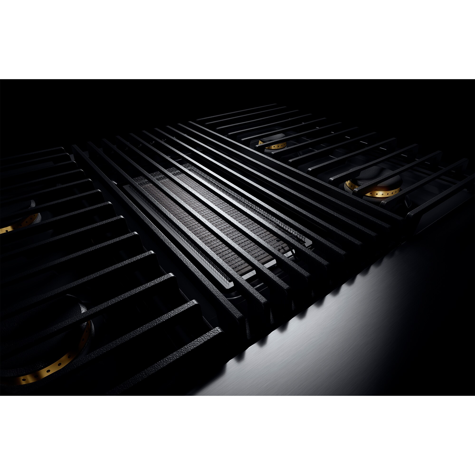 JennAir Noir Series 36 in. 5.1 cu. ft. Smart True European Convection Gas Range with 4 Sealed Burners & Grill - Stainless Steel, , hires