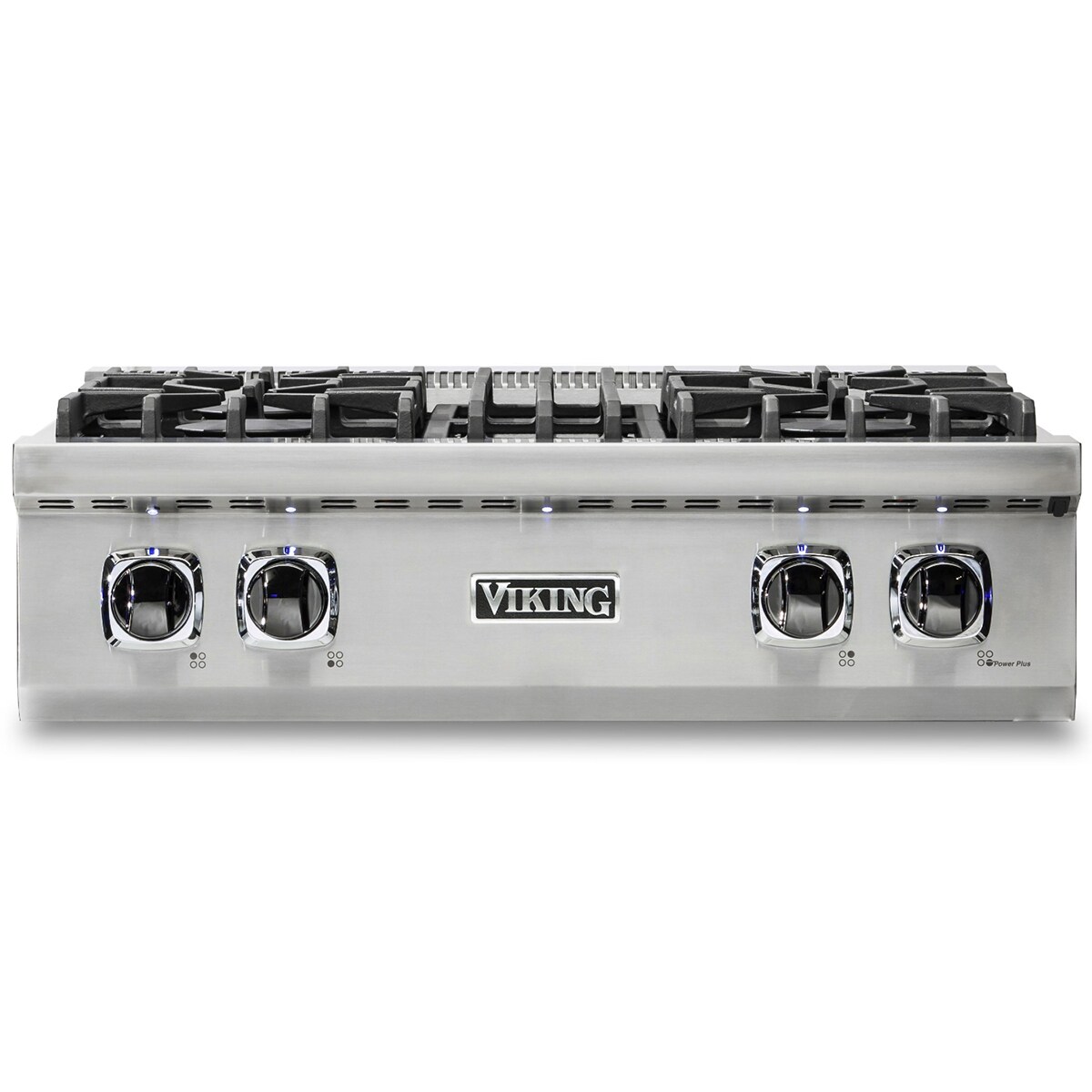 Viking 5 Series 30 in. 4-Burner Natural Gas Rangetop with Simmer Burner & Power Burner - Stainless Steel, , hires
