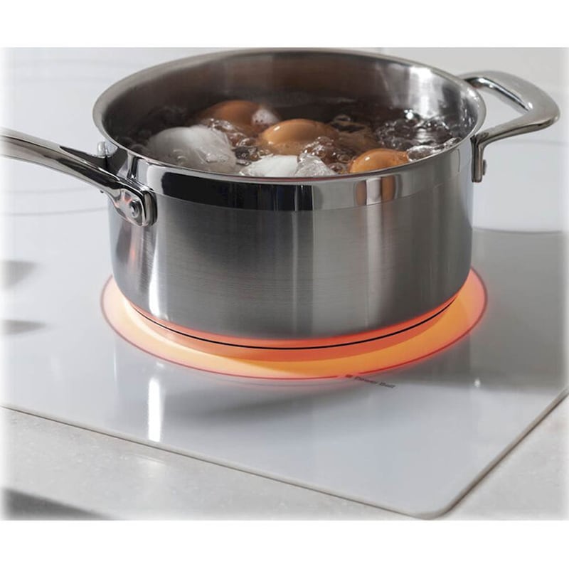 GE 36 in. 5-Burner Electric Cooktop with Simmer Burner & Power Burner - White, White, hires