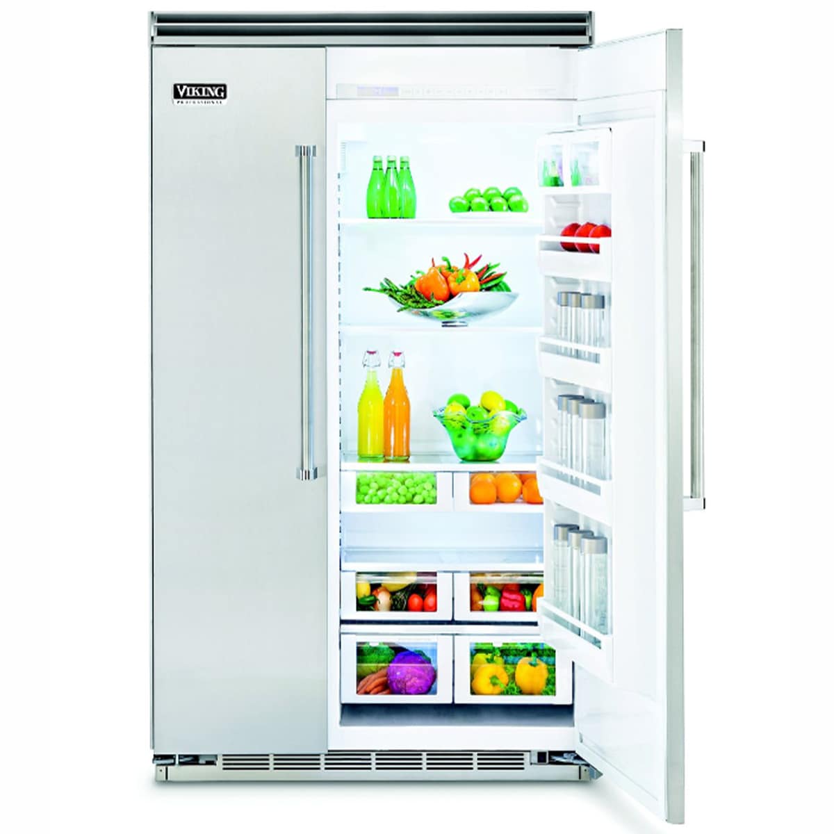 Viking 5 Series 48 in. 29.0 cu. ft. Built-In Counter Depth Side-by-Side Refrigerator with Ice Maker - Custom Panel Ready, , hires