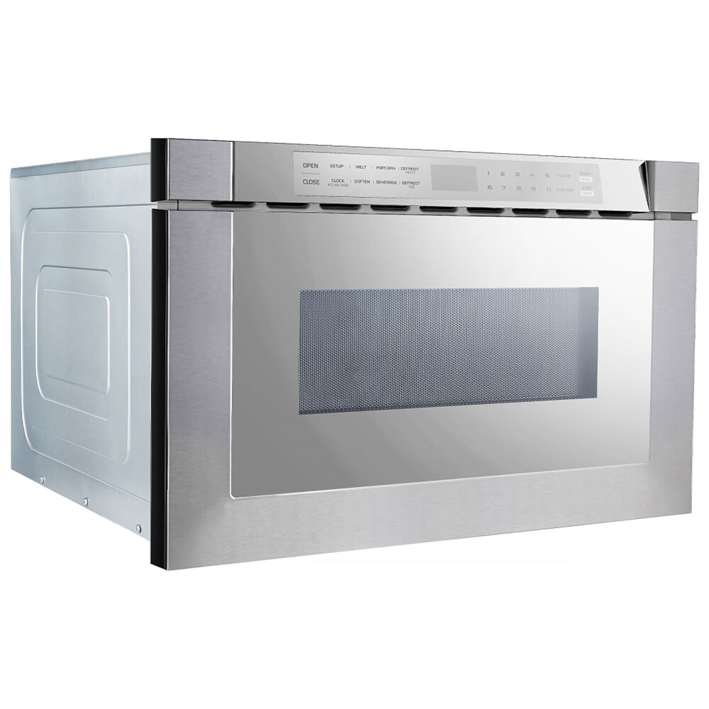 XO 24 in. 1.2 cu. ft. 1000W Drawer Microwave with Sensor Cooking - Silver Mirror, Silver Mirror, hires