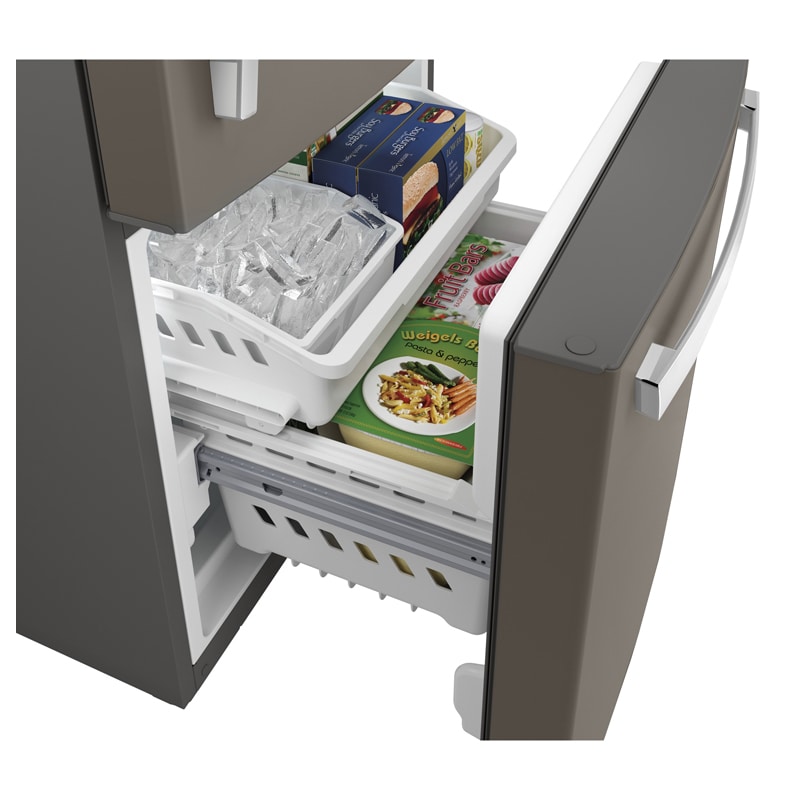 GE 30 in. 21 cu. ft. Bottom Freezer Refrigerator with Ice Maker - Fingerprint Resistant Slate, Slate, hires