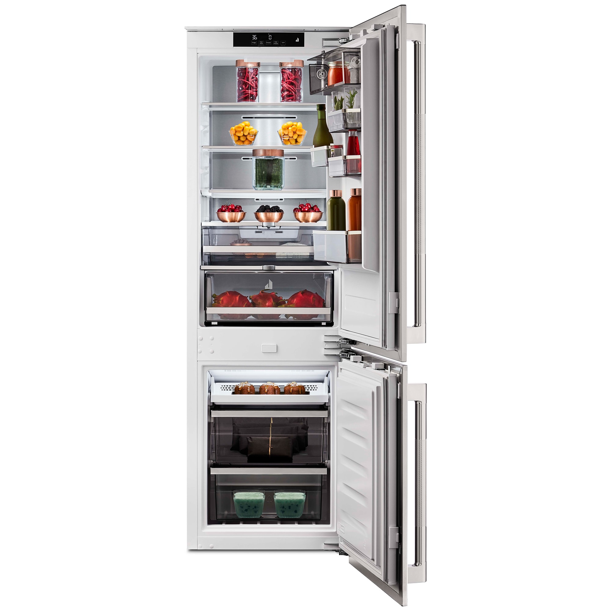 JennAir 22 in. 8.8 cu. ft. Built-In Counter Depth Bottom Freezer Refrigerator - Custom Panel Ready, , hires