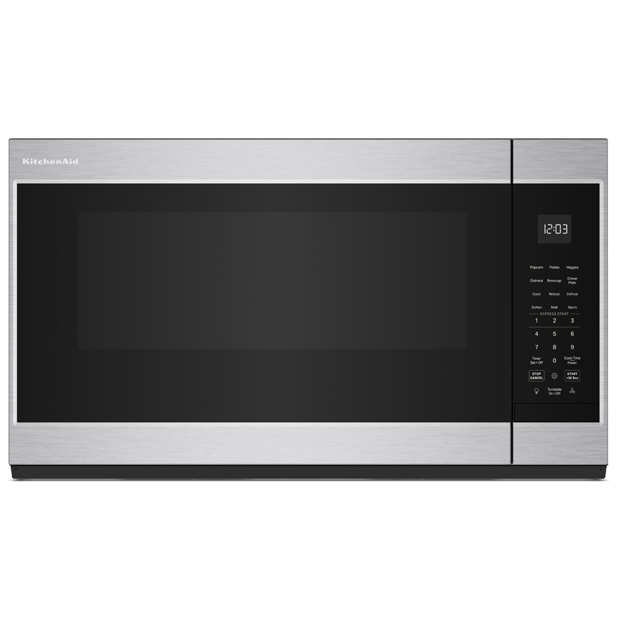 KitchenAid 30 in. 1.9 cu. ft. 1000W Over-the-Range Microwave with 400 CFM & Sensor Cooking - Stainless Steel with PrintShield Finish, , hires