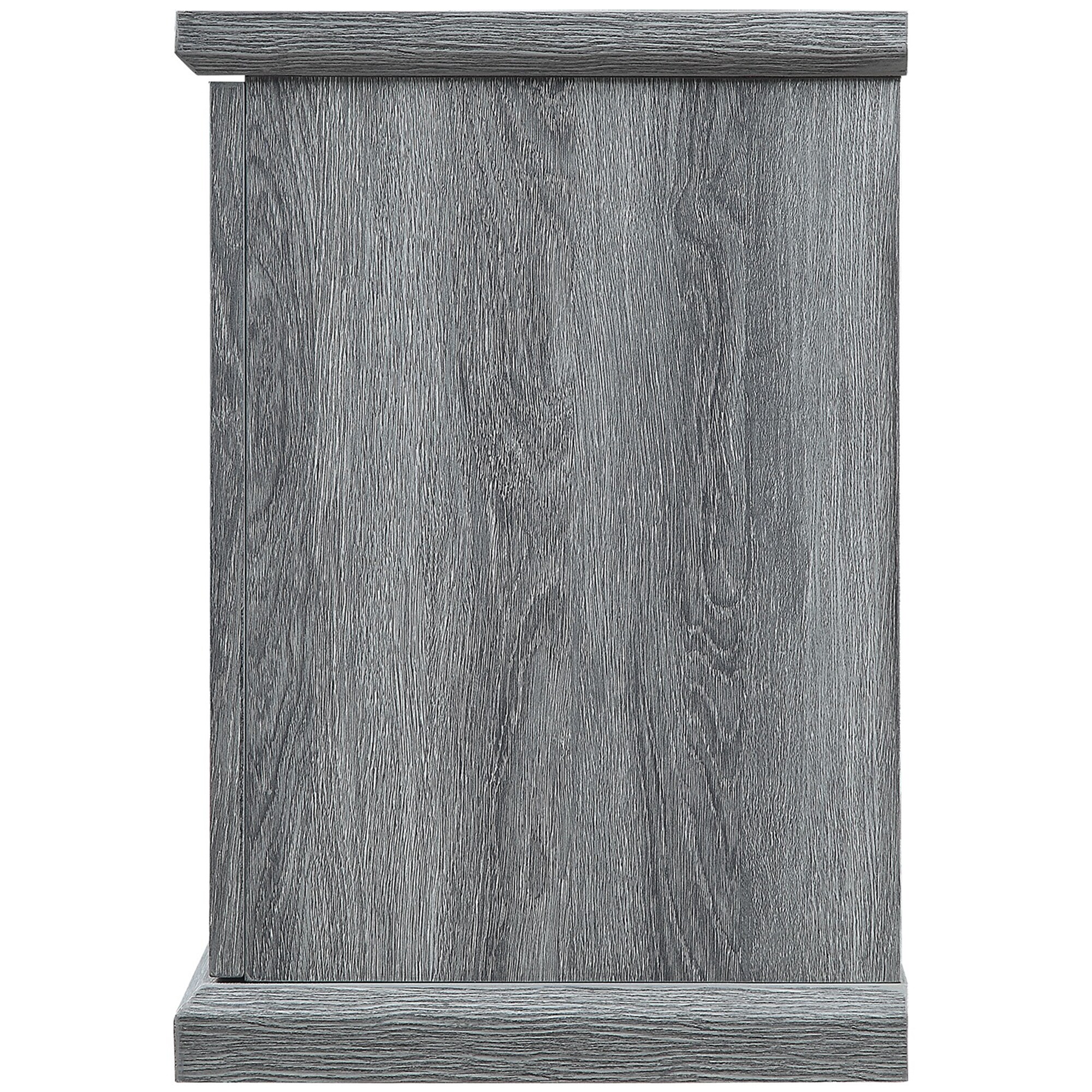 Manhattan Comfort Franklin 60" TV Stand with 2 Doors & Open Shelves - Gray, , hires