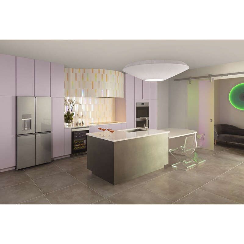 Cafe Minimal Series 30 in. 10 cu. ft. Smart Top Control Electric Double Wall Oven with True European Convection - Platinum Glass, Platinum Glass, hires