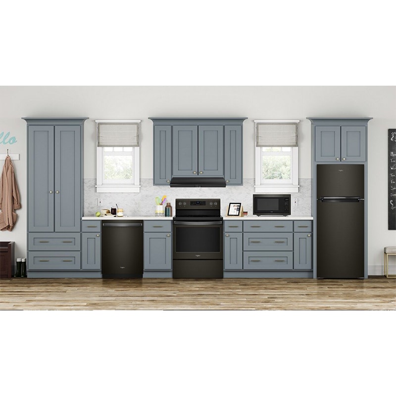 Whirlpool 28 in. 18 cu. ft. Top Freezer Refrigerator - Black Stainless, , hires