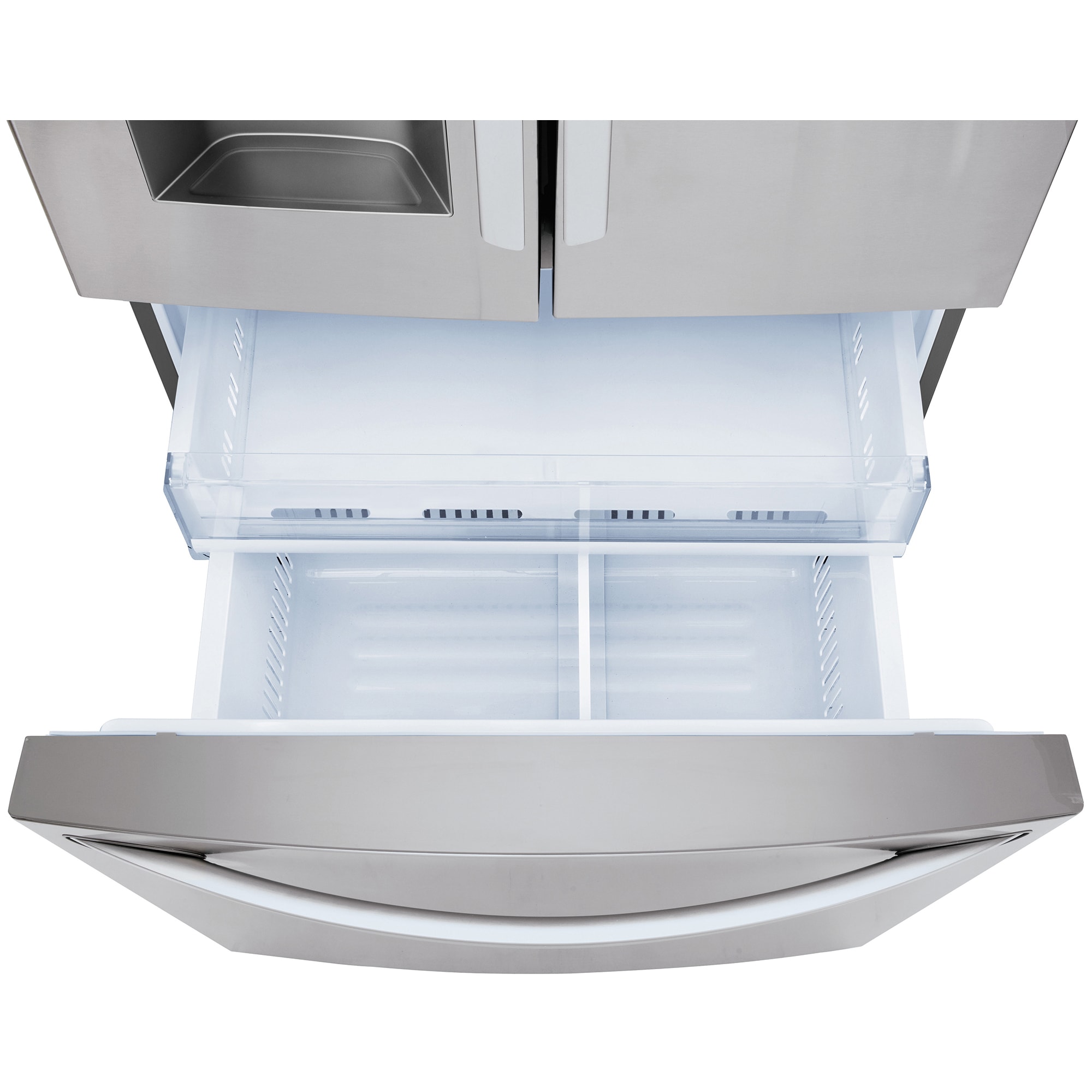 LG 36 in. 27.7 cu. ft. Smart French Door Refrigerator with Ice & Water Dispenser - PrintProof Stainless Steel, PrintProof Stainless Steel, hires