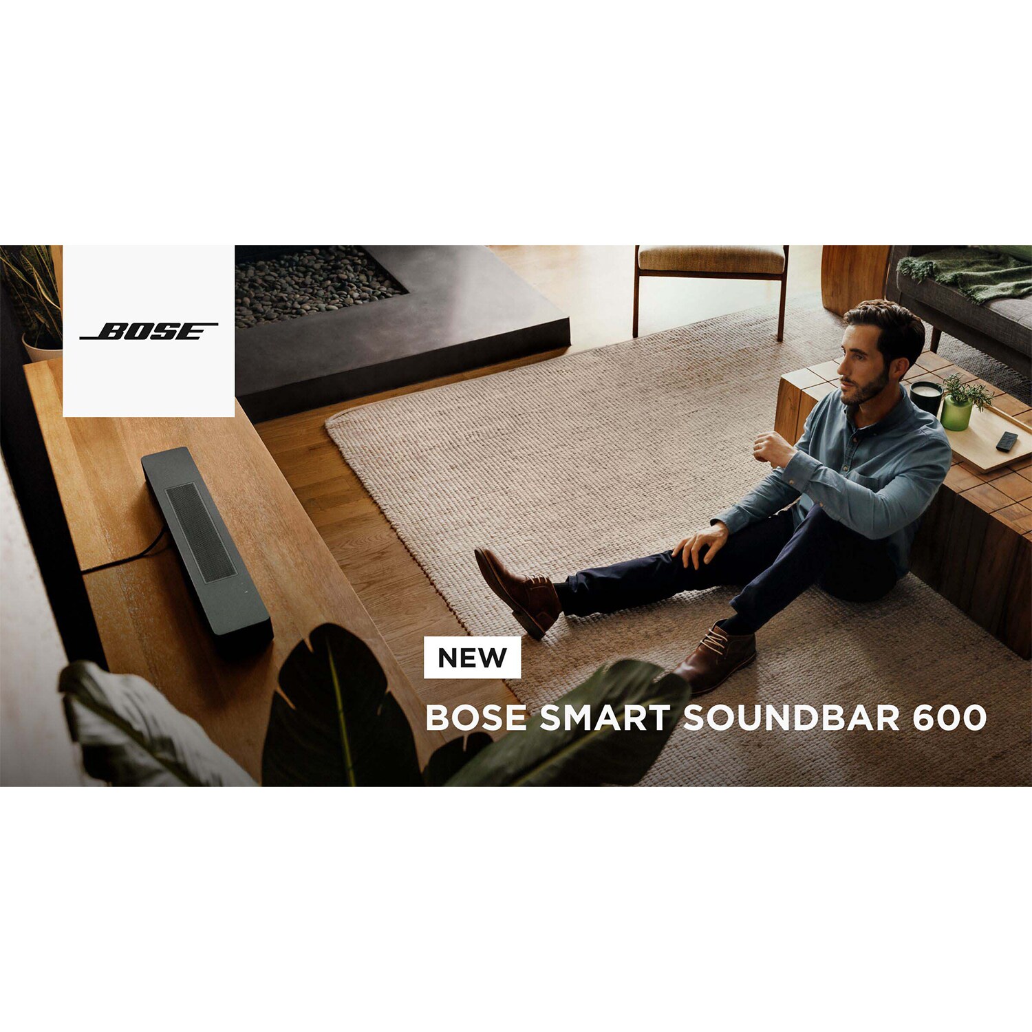 Bose Smart Soundbar 600 with Dolby Atmos and Voice Assistant Black