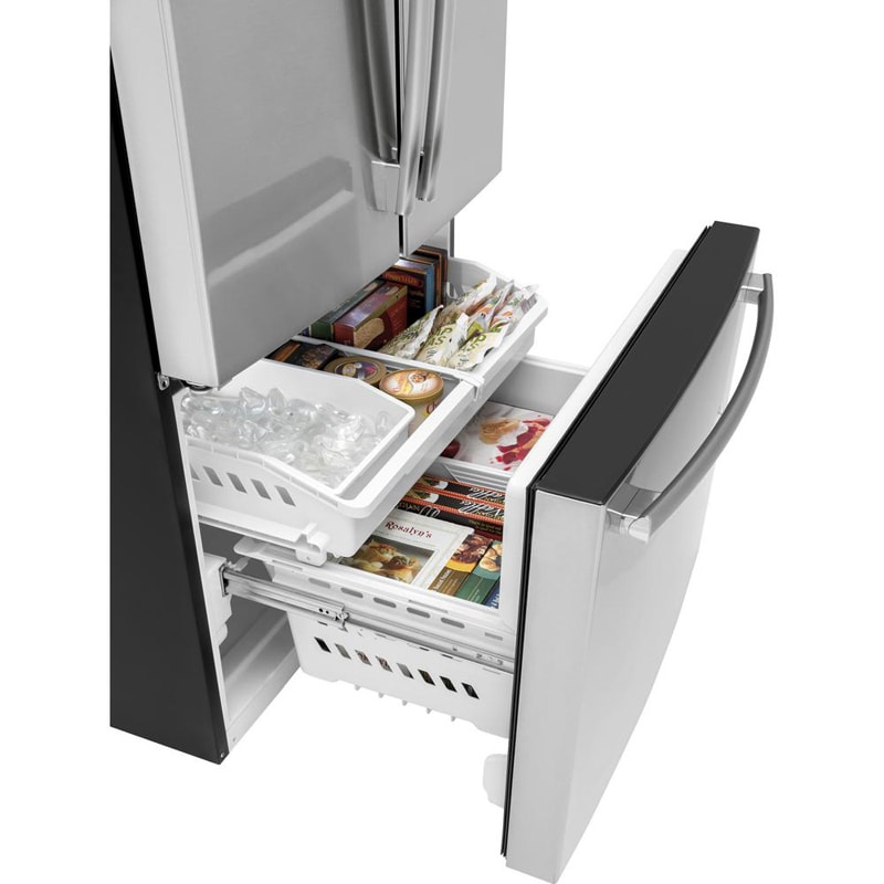 GE 36 in. 27 cu. ft. French Door Refrigerator with Internal Water Dispenser - Fingerprint Resistant Stainless, Fingerprint Resistant Stainless, hires
