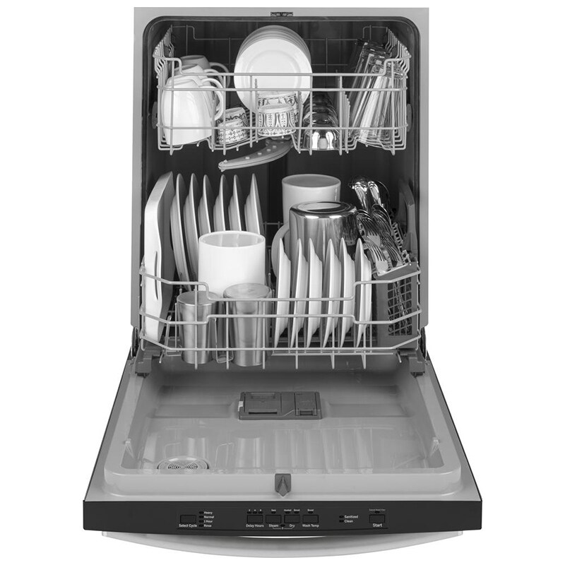 GE 24" Dishwasher with 59 dBA Quiet Level, 4 Wash Cycles & Internal