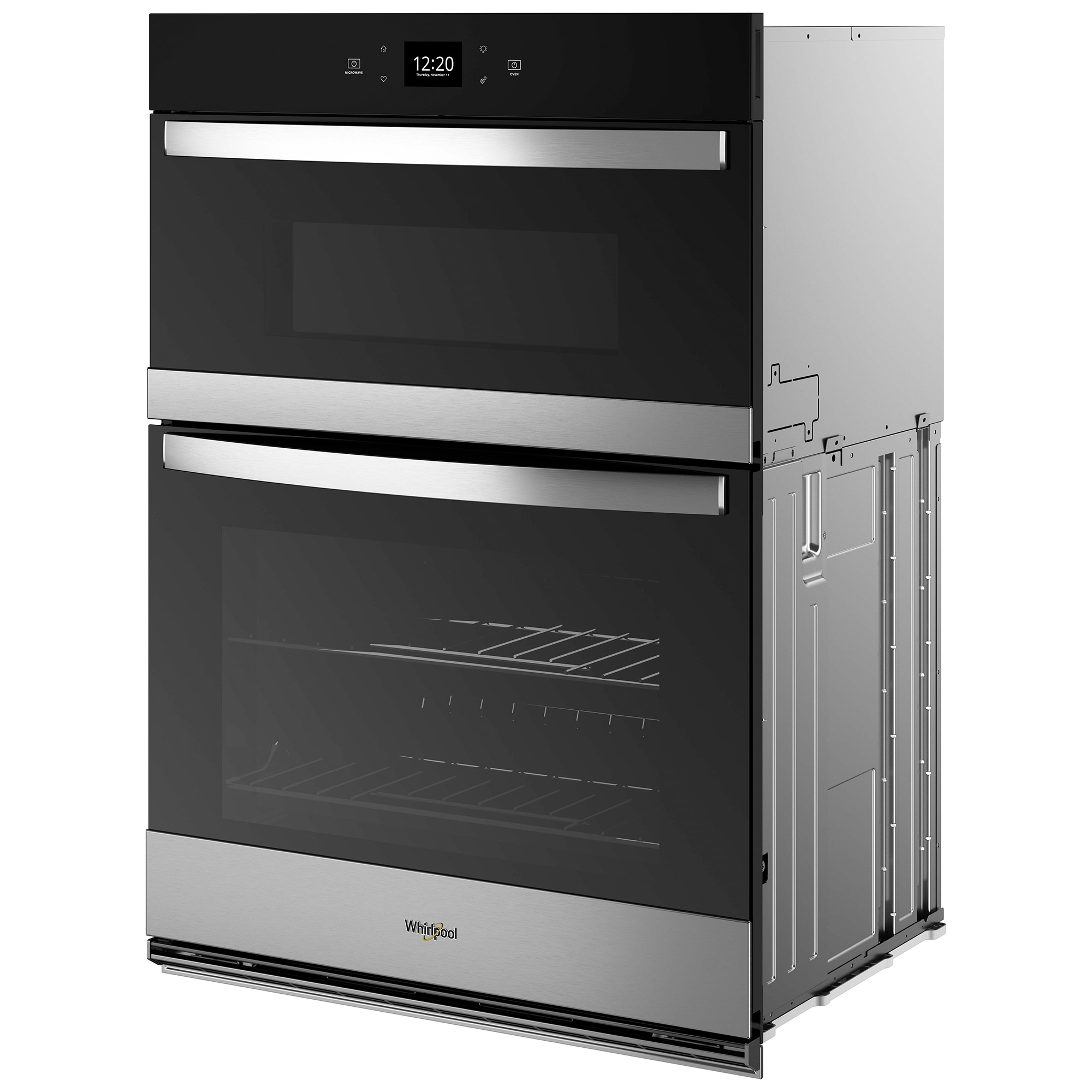 Whirlpool 27 in. 5.7 cu. ft. Smart Electric Microwave/Wall Oven Combo with Standard Convection & Sensor Cooking - Fingerprint Resistant Stainless, , hires