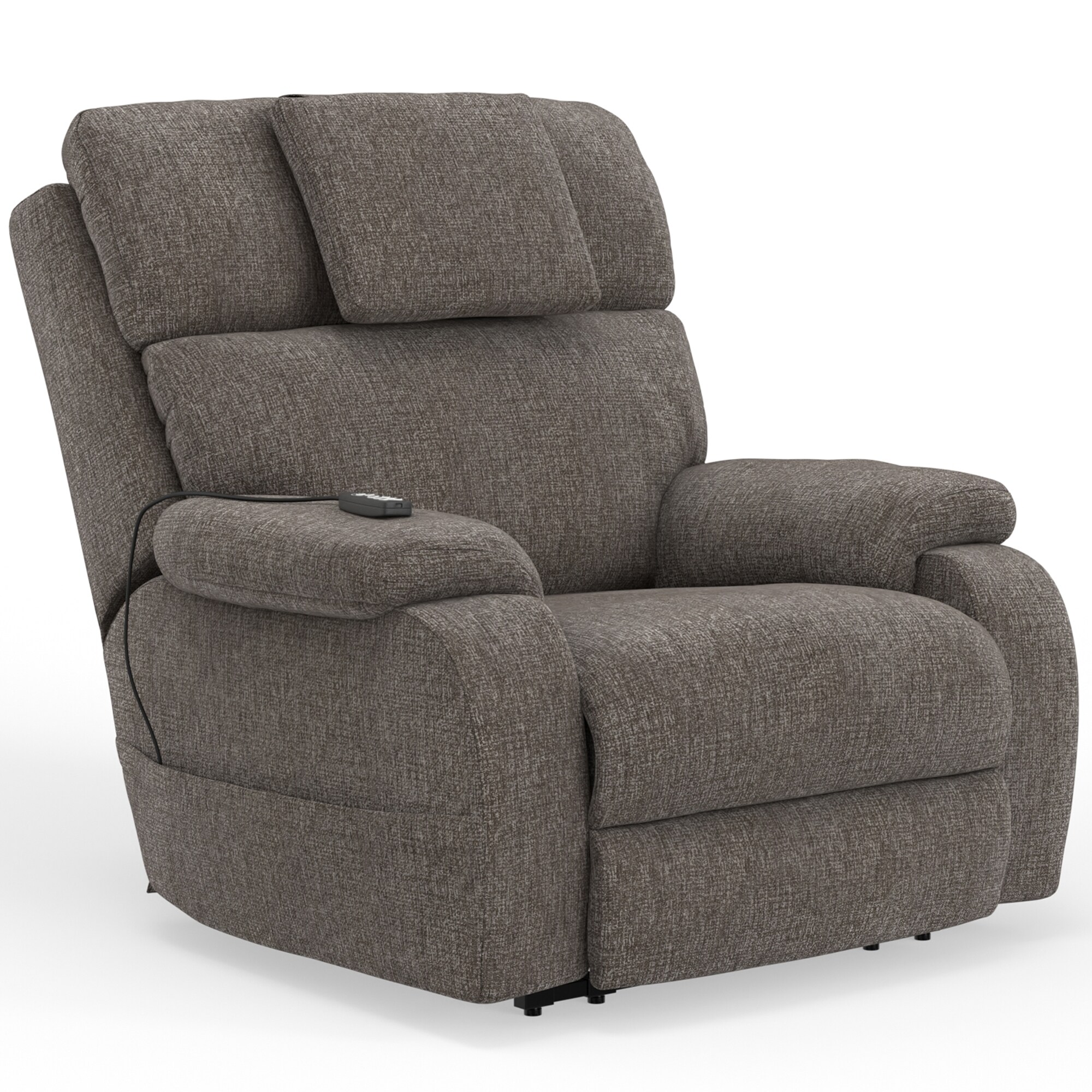 Catnapper Snoozer Power Lift Power Headrest Lay Flat Recliner w/CR3 Heat/Massage/Zero Gravity - Fossil, , hires