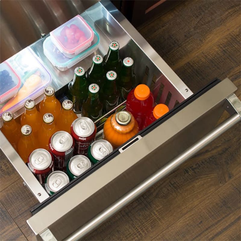 Marvel Professional Series 24 in. 5 cu. ft. Double Refrigerator Drawers - Stainless Steel, , hires