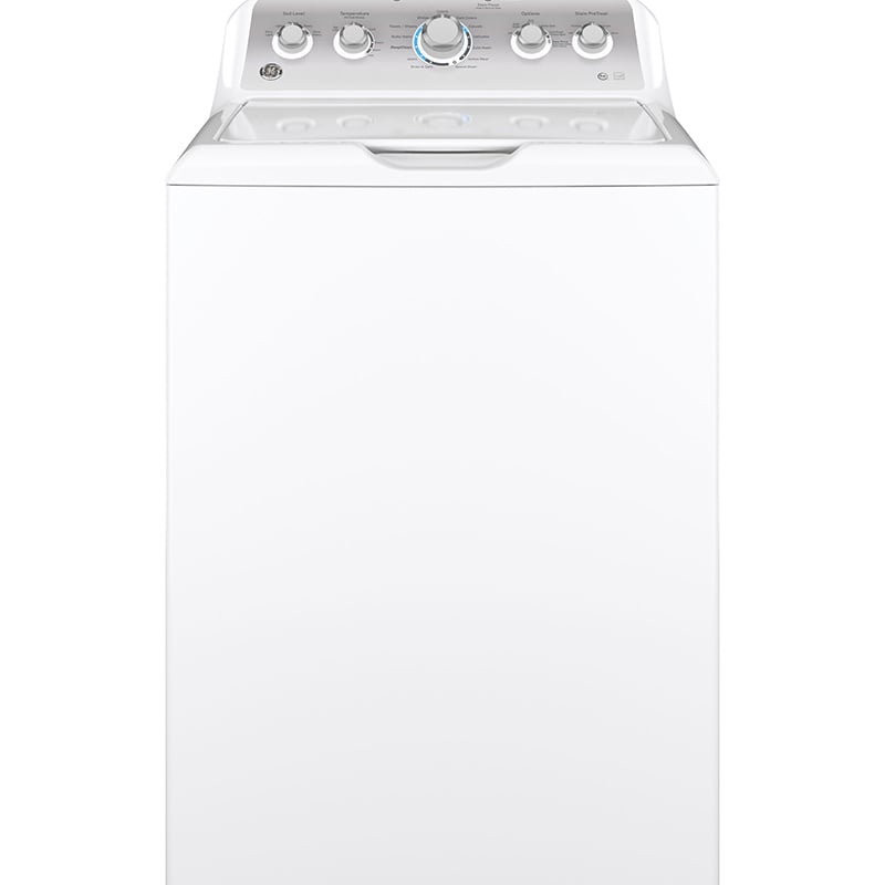 GE 27 in. 4.6 cu. ft. Top Load Washer with Stainless Steel Basket - White, , hires