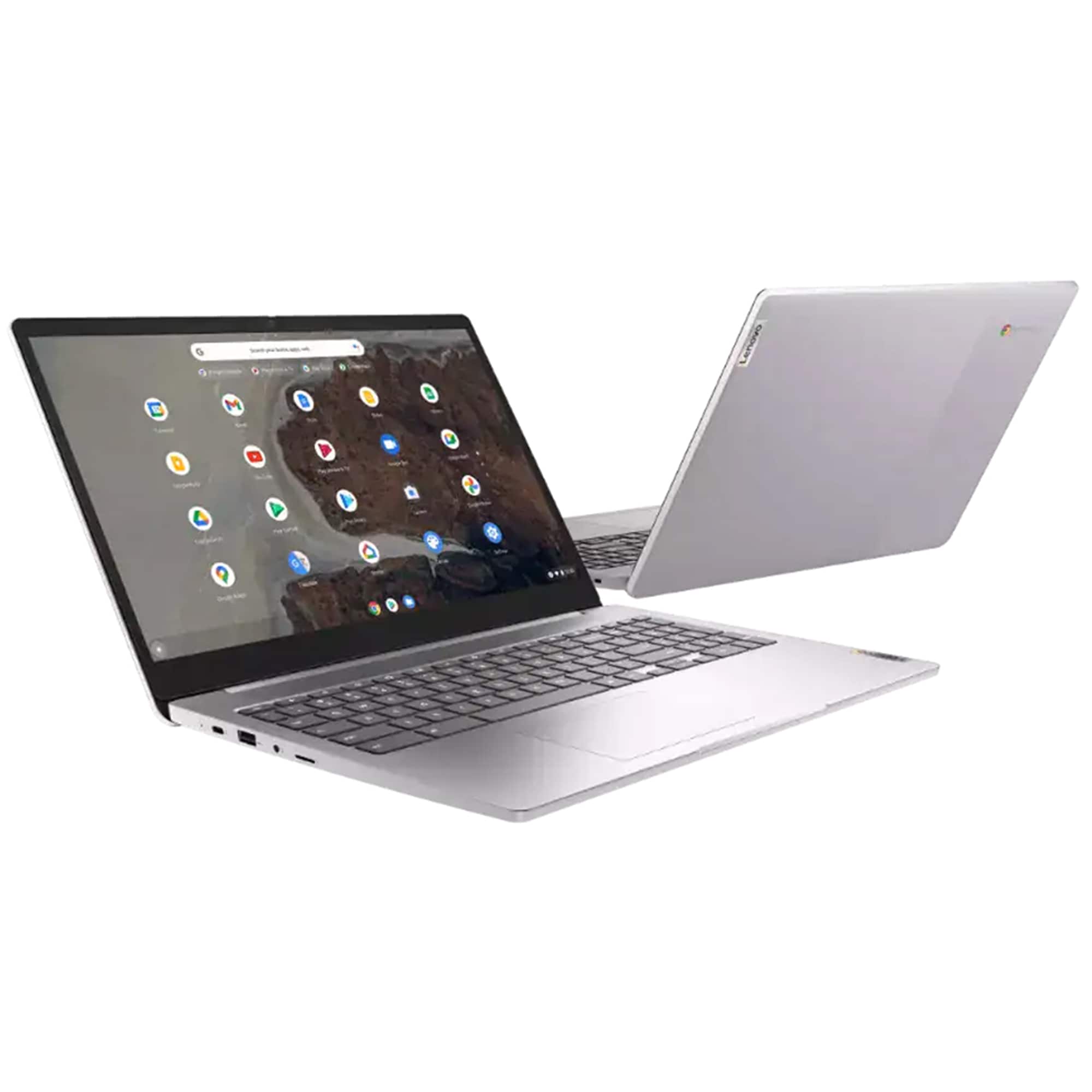 Lenovo 3i Chromebook 15 in. Notebook with Intel Celeron N4500, 1.10 GHz, 2-Core CPU, Intel UHD GPU, 4 GB, 64 GB eMMC, up to 10 Hrs. of Battery Life & Chrome OS - Arctic Grey, , hires
