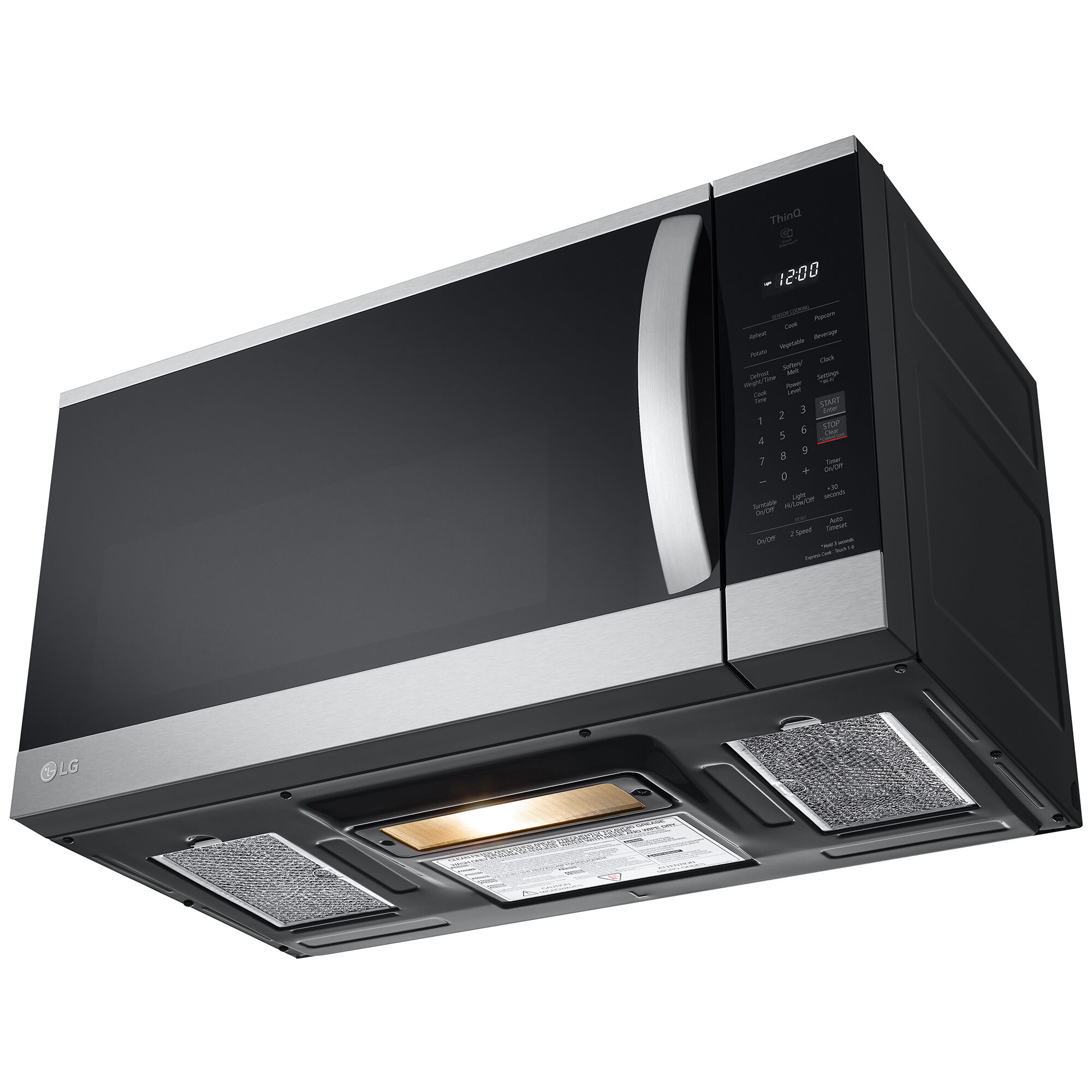 LG 30 in. 1.8 cu. ft. 1000W Smart Over-the-Range Microwave with 300 CFM & Sensor Cooking - PrintProof Stainless Steel, , hires