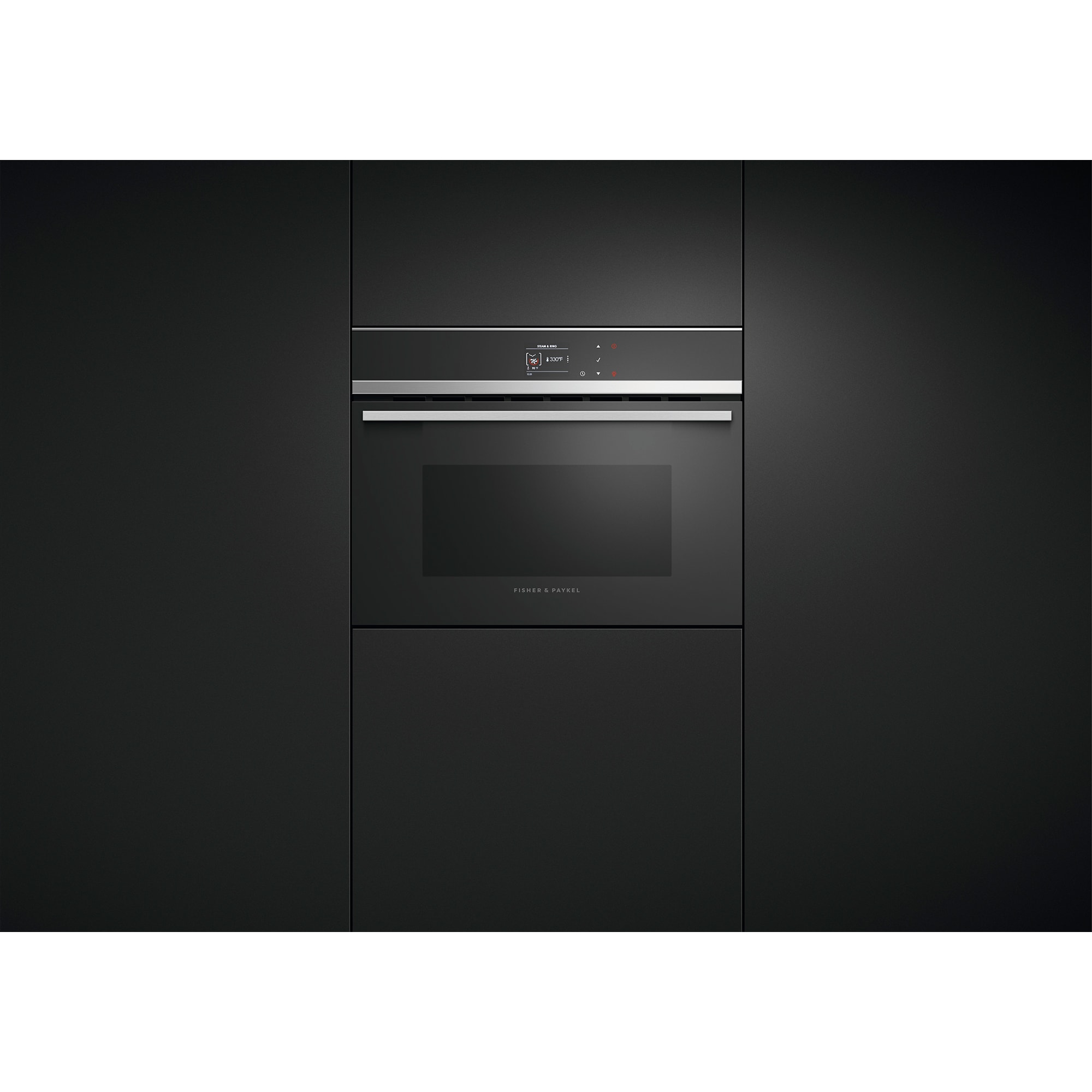 Fisher & Paykel Series 9 24 in. 1.3 cu. ft. Steam Electric Single Wall Oven with True European Convection - Stainless Steel, , hires