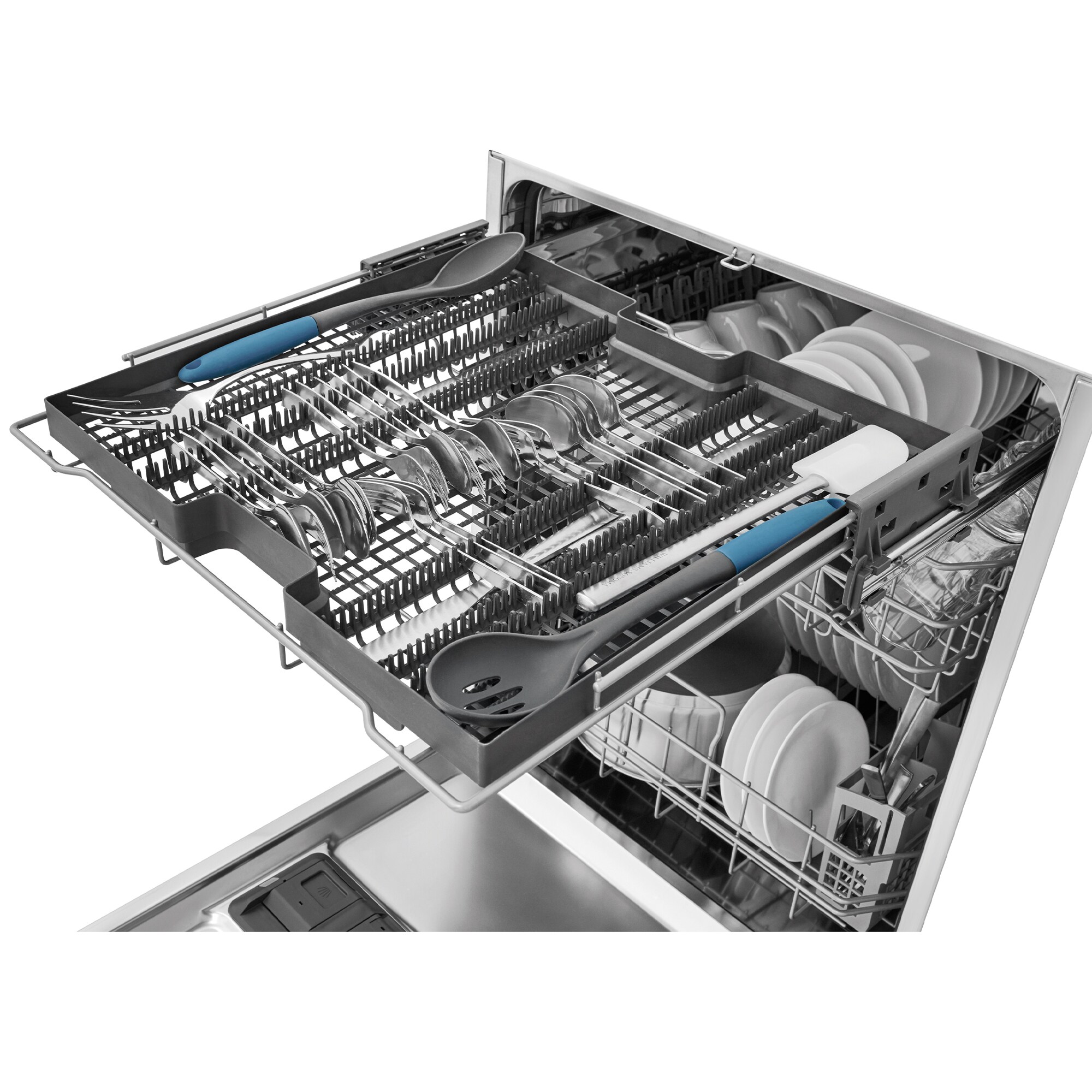 Frigidaire 24 in. Top Control Dishwasher with 49 dBa Sound Level, 3rd-Rack & EvenDry - Stainless Steel, , hires