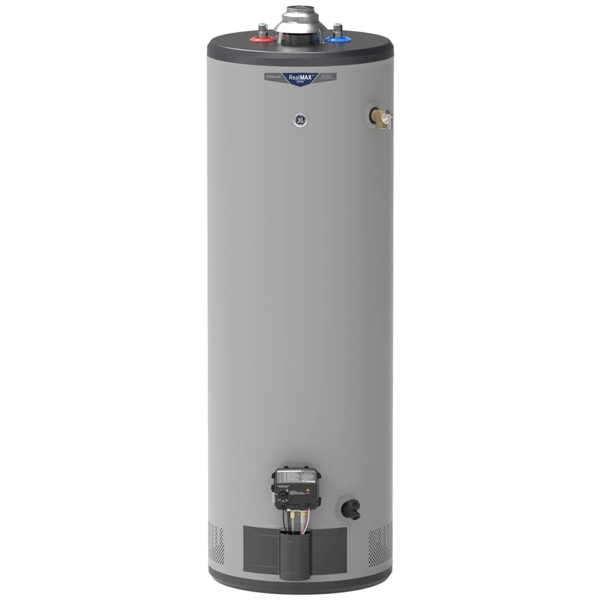 GE RealMax Premium Natural Gas 40 Gallon Tall Water Heater with 10-Year Parts Warranty, , hires