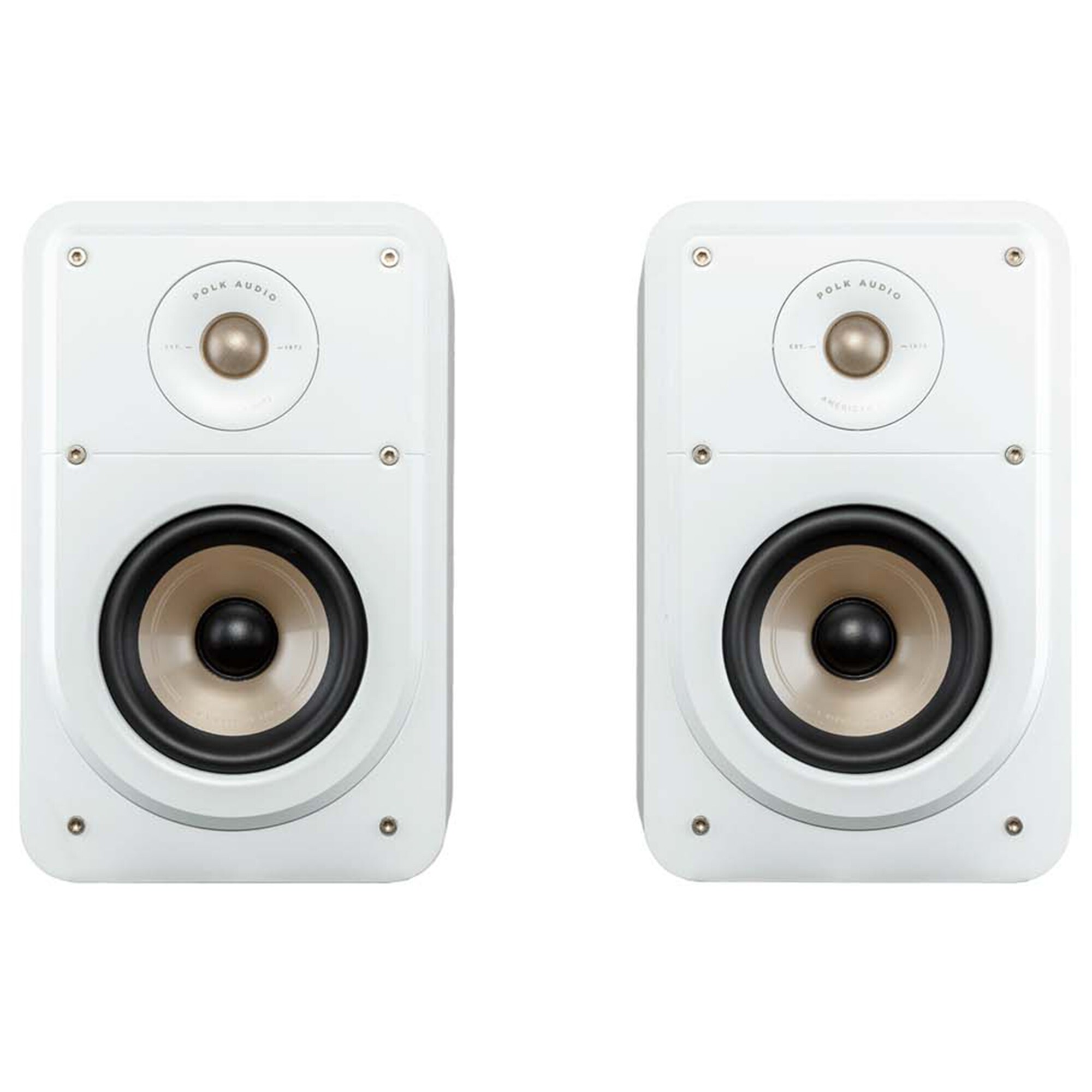 Polk Signature Elite ES15 High-Quality Compact Bookshelf Speakers (Pair) - White, White, hires