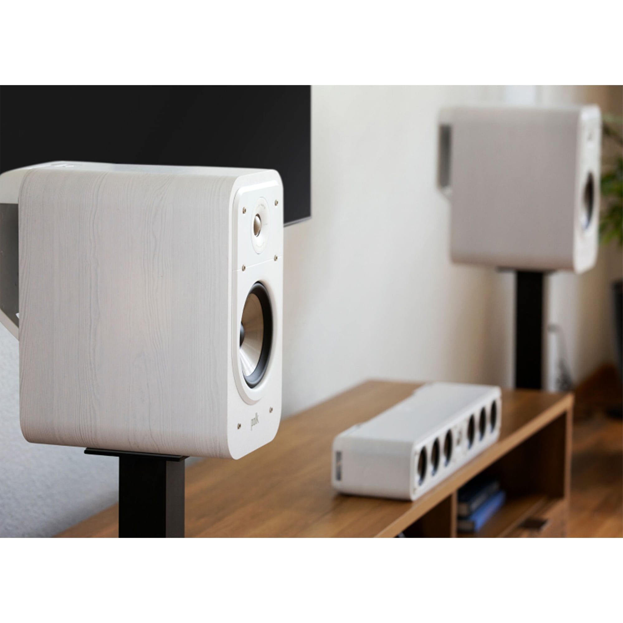 Polk Signature Elite ES20 High-Quality Bookshelf Speakers (Pair) - White, White, hires