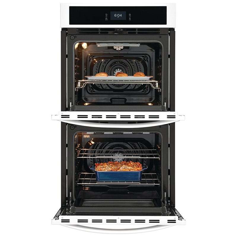 Frigidaire 27 in. 7.6 cu. ft. Top Control Electric Double Wall Oven with Standard Convection - White, White, hires
