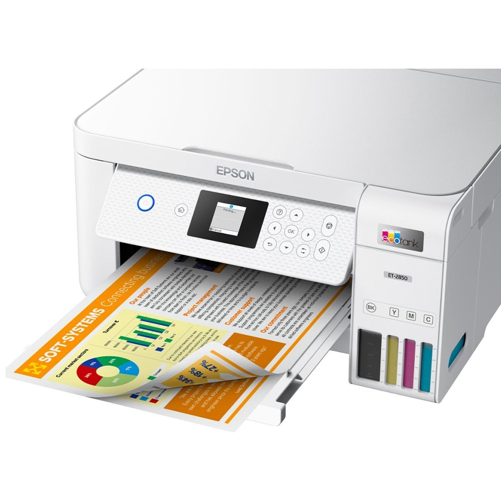 Epson - EcoTank ET-2850 All-in-One Supertank Inkjet Printer - White, , hires