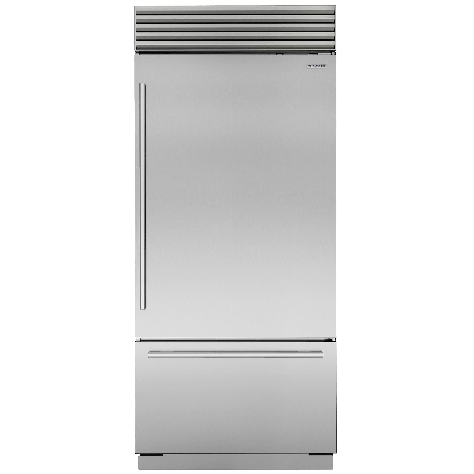 Sub-Zero Classic Series 36 in. Built-In 20.7 cu. ft. Smart Bottom Freezer Refrigerator with Tubular Handles & Internal Water Dispenser - Stainless Steel, , hires