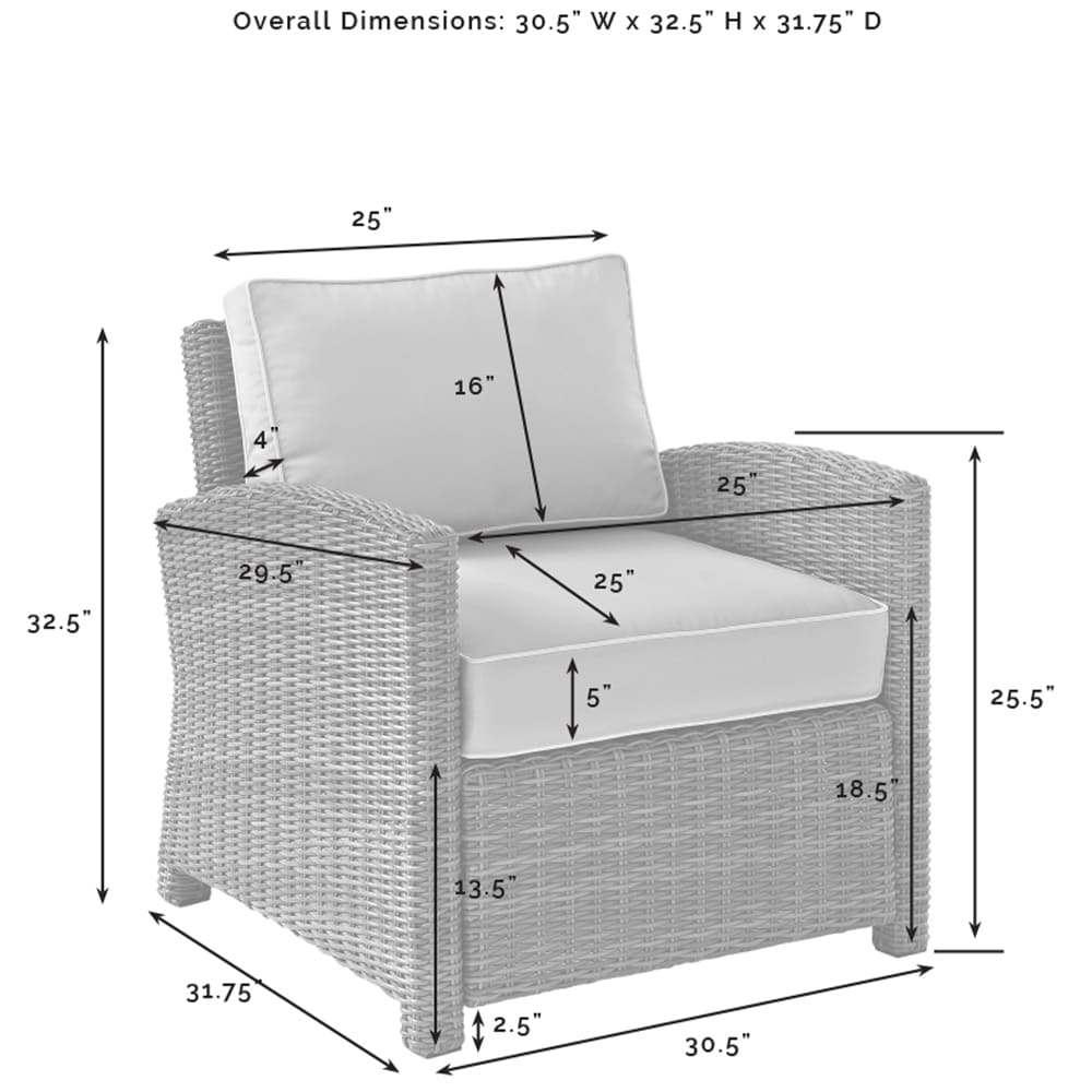 Crosley Bradenton 5 Piece Wicker Outdoor Conversation Set - Sangria, , hires