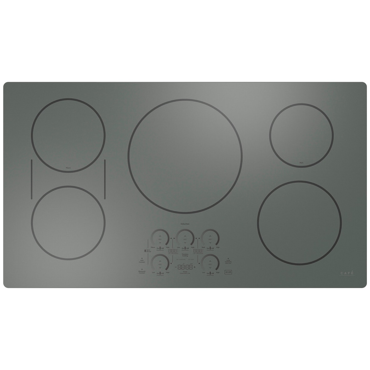 Cafe 36 in. 5-Burner Smart Induction Cooktop with Simmer Burner & Power Burner - Stainless Steel, , hires